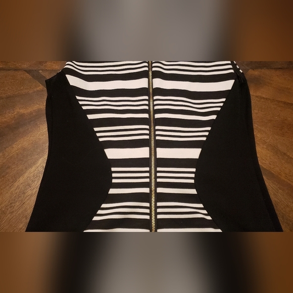 Express Black and White Sheath Mini Dress Size 6 - Picture 7 of 11